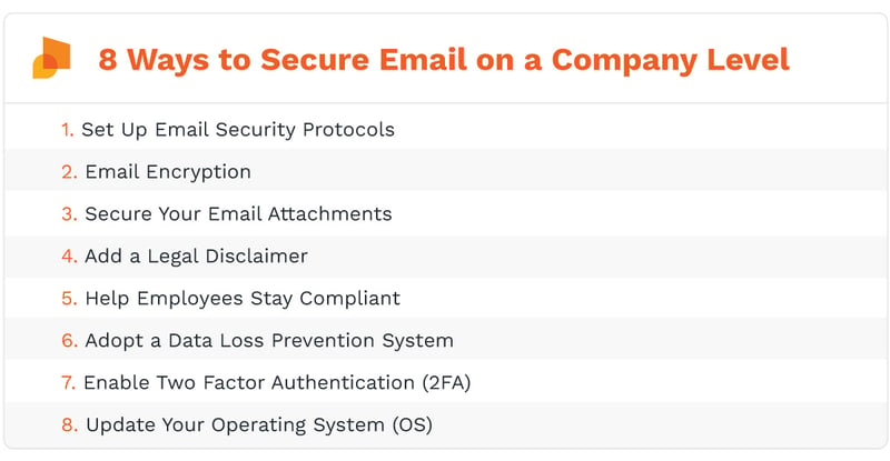 How to secure company's email 