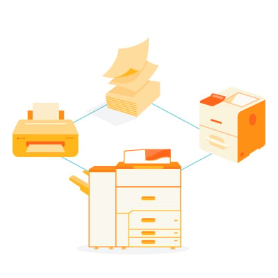 orange copiers and printers fleet management