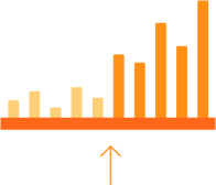 orange bar graphs to optimize operations