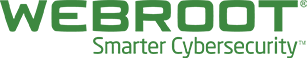Webroot Smarter Cybersecurity logo in green text