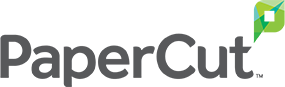 PaperCut company logo in gray text